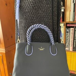 Kate Spade Classic Navy & Blue Color-block Pebble Leather Bag NWT🌟🌟🌟